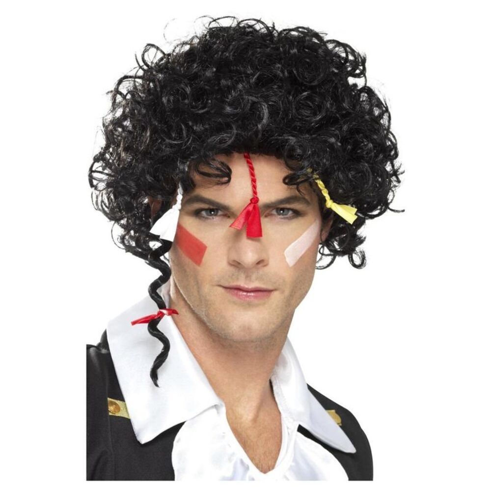 Smiffys Mens 80s New Romantic Wig / Black